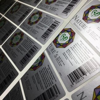 Silver Labels - Metallic Satin Finish