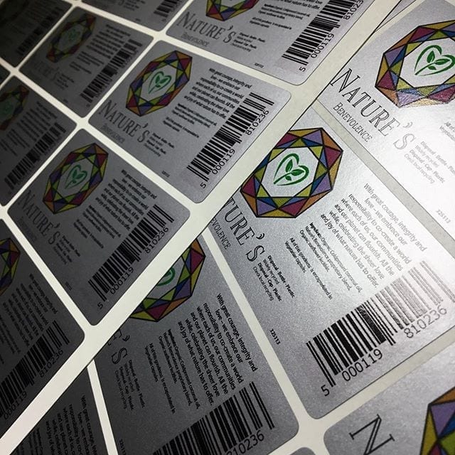 Silver Labels - Metallic Satin Finish