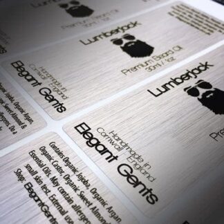 Aluminium Labels - Brushed Metal Finish