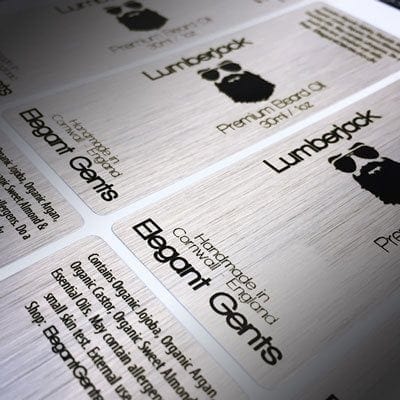 Aluminium Labels - Brushed Metal Finish