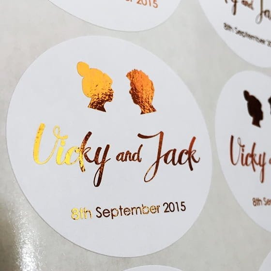 Foiled Labels - Foiled on SRA4 Sheets