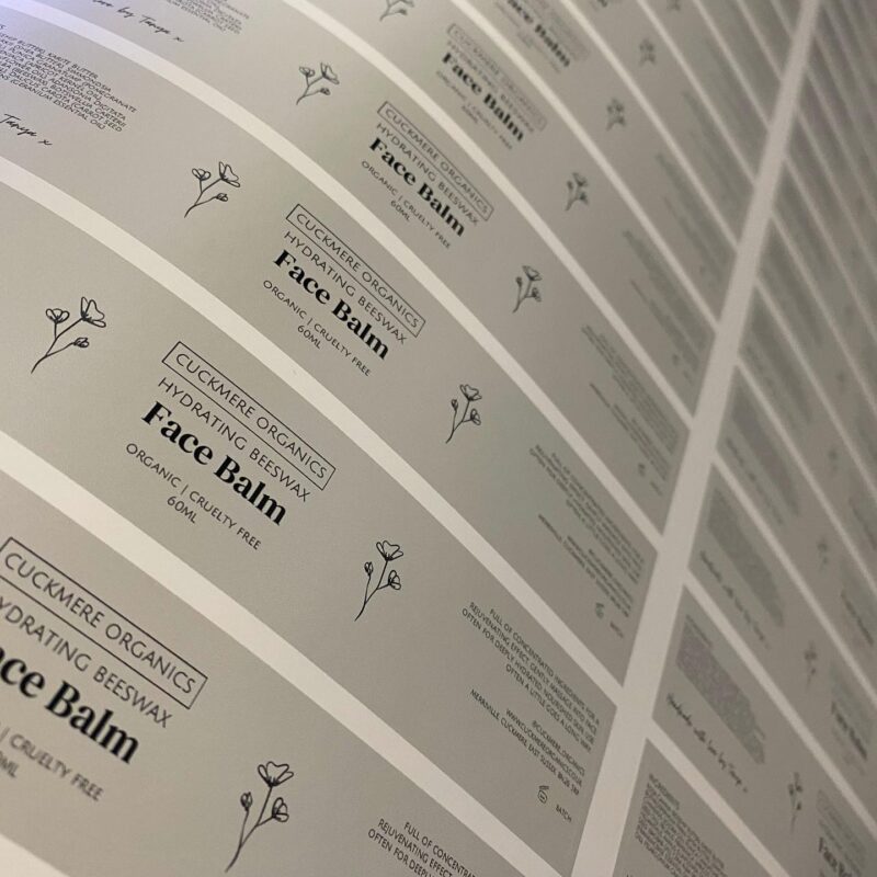Simple, high quality artwork = great looking labels! #waterproofvinyl #cosmeticlabels #matt #mattvinyl #vinyl #vinyllabels #waterprooflabels #rectangular #labels #stickers