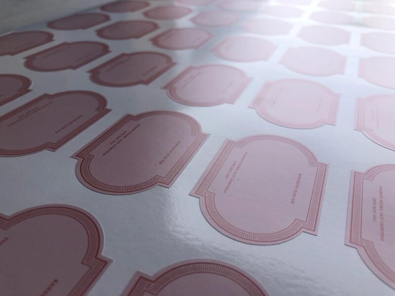 Supply your artwork with cut lines on and we can produce your custom shape labels! #customshape #customshapelabels #customcut